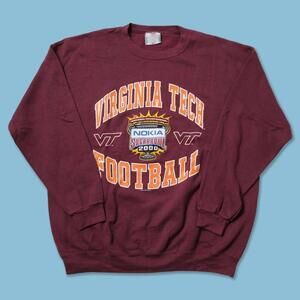 2000 Sugar Bowl Virginia Tech Football Sweatshirt Retro